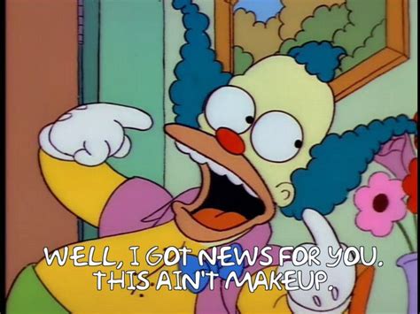 What Does Krusty The Clown Look Like Without Makeup