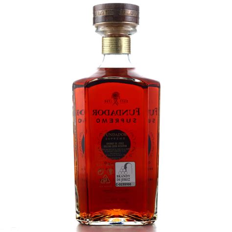 fundador supremo 18 year old brandy 1 litre whisky auctioneer