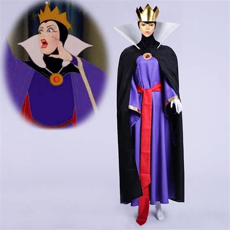 Snow White Evil Queen Stepmother Costume Dress Outfit Halloween Cosplay
