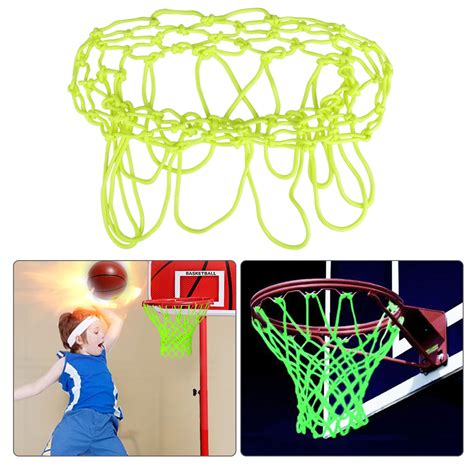 Glow In The Dark Outdoor Basketball Net Nylon Glowing Basketball Hoop Rim Net All Weather Thick