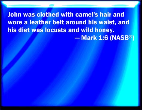It an ingredient mixed into the oil for anointing. Mark 1:6 And John was clothed with camel's hair, and with ...