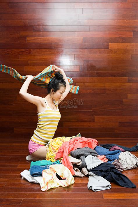 Woman Throwing Clothes Picture And Hd Photos Free Download On Lovepik