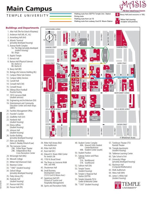 Temple Main Campus Map