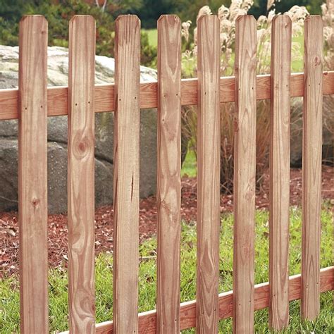 4 Ft X 8 Ft Western Red Cedar Dog Ear Spaced Picket Fence Panel In The