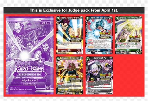 Dbs Cardgame Dragon Ball Super Card Game Judge Pack Hd Png Download