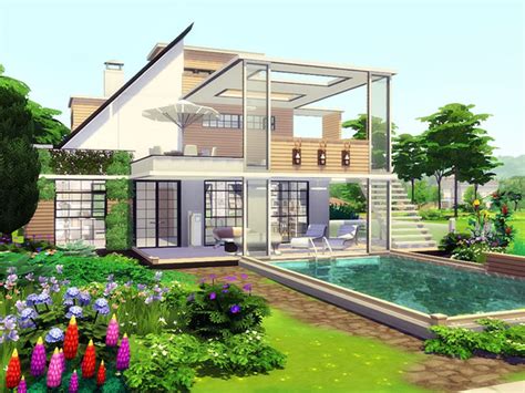 Be No 1 Modern House By Marychabb At Tsr Sims 4 Updates