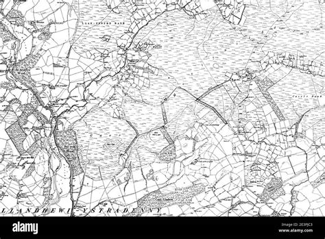 Map Of Radnorshire Os Map Name 016 Ne Ordnance Survey 1888 1891 Stock