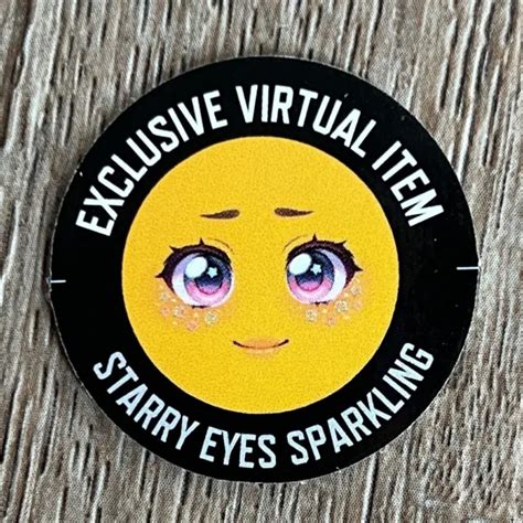 Starry Eyes Sparkling Roblox Face Toy Code Virtual Item 7500 Picclick