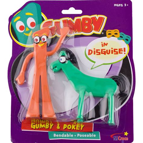 Gumby And Pokey In Disguise Bendable Figure Pair Walmart Com