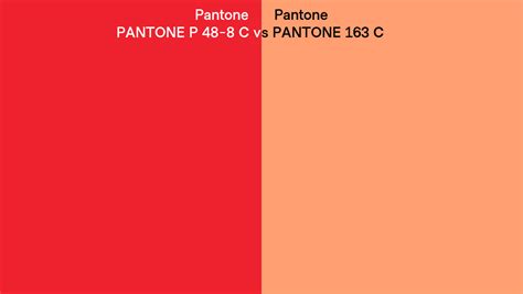 Pantone P 48 8 C Vs Pantone 163 C Side By Side Comparison