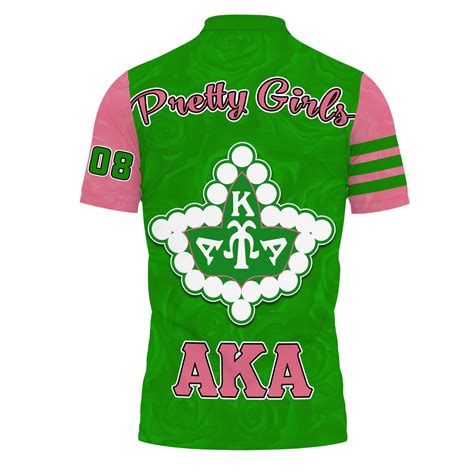 Alpha Kappa Alpha 1908 Akas Polo Shirt Pink Tea Rose