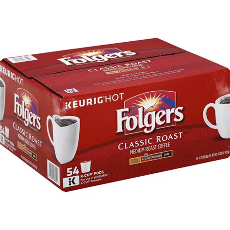 Right away the rich, delicious smell of fresh, gourmet. Folgers Keurig Hot Coffee, Medium Roast, Classic Roast, K ...