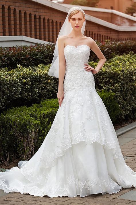 Sweetheart Lace Mermaid Bridal Dress Angrila