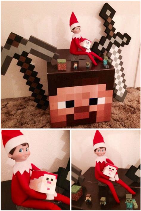 Elf On The Shelf Minecraft Homemade Minecraft Santa Mask Elf On A