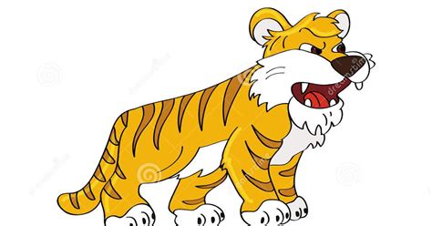 Transhu Roaring Bengal Tiger Cartoon