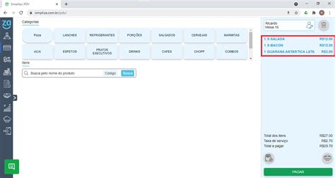 Como Realizar Uma Venda Atrav S Da Comanda Eletr Nica Simpliza