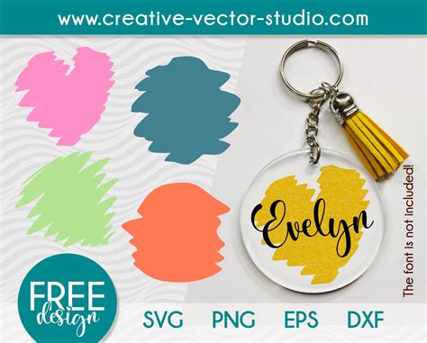 Free Brush Stroke Svg Keychain Pattern Creative Vector Studio