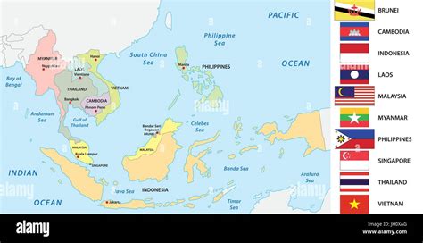 Asean Countries Map Hd Maps Of Asia Flags Maps Economy Geography Images