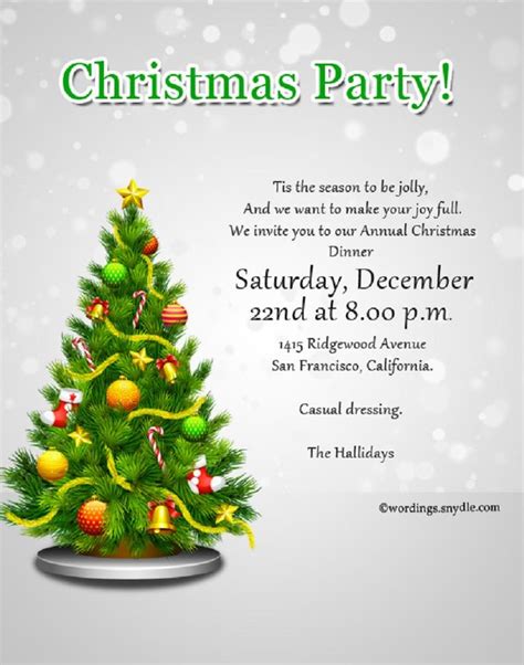 Christmas Party Invitation To Employees Christmas Eve Party
