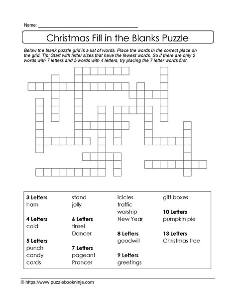 Also you can convert all the words to lower case letters to make it a little more difficult. Criss-Cross Word Puzzle - Fill In The Blanks Of The Crossword Puzzle - Printable Crossword ...