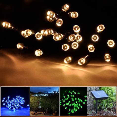 55ft 100 Led Solar String Lights Waterproof Twinkle Fairy String Lights
