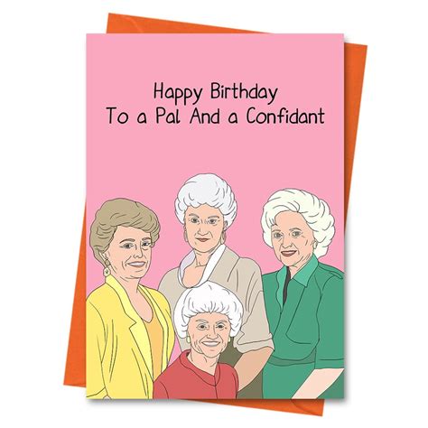 Golden Girls Birthday Card Happy Birthday To A Pal And A Etsy