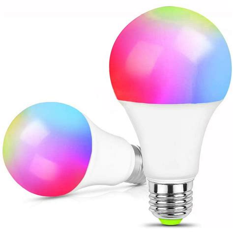 Alexa Smart Wifi Light Bulb 10w60w A19 1000lm Rgbcw Color Changing