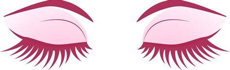 Pink Eyes Clipart Eyelash Extension - Eyebrow And Eyelash ...