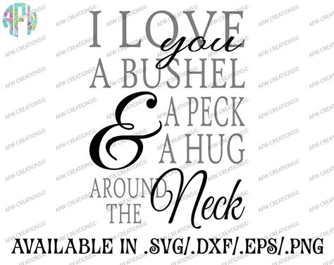 The song was introduced in the broadway musical guys and dolls, which opened at the 46th street theater on november 24, 1950. Digital Cut File Bushel & A Peck SVG DXF Eps Nursery