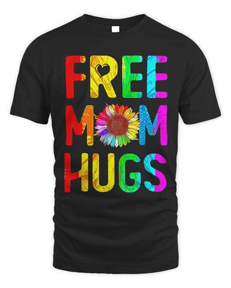 Free Mom Hugs Daisy Rainbow Heart Lgbt Pride Month Senprints