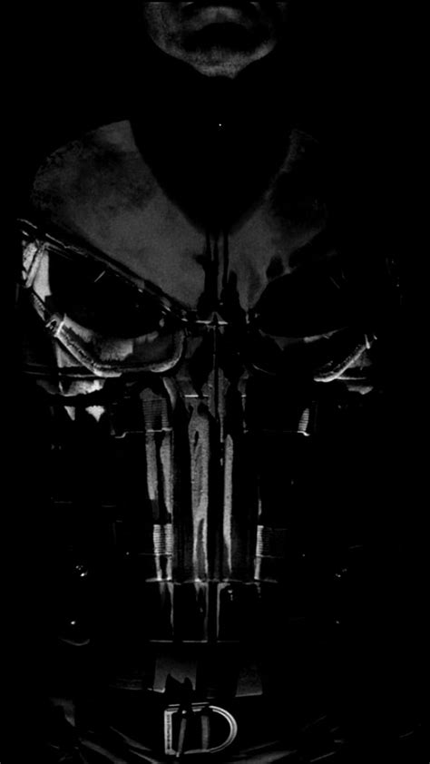 Punisher In Black Skulls Marvel Punisher Hd Phone Wallpaper Peakpx