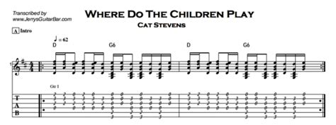 Cat Stevens Where Do The Children Play Guitar Lesson Jgb