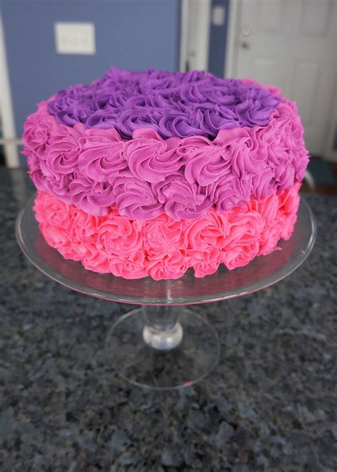 Pink And Purple Ombre Flower Birthday Cake Pretty Easy Torty