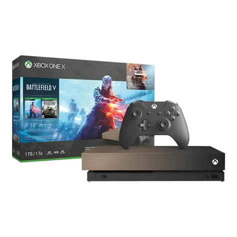 Microsoft Xbox One X Gold Rush Special Edition Battlefield V Bundle