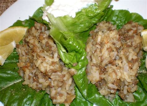 Lebanese Mjadra Lentil And Rice Lettuce Cups Recipe Lebanese Recipes