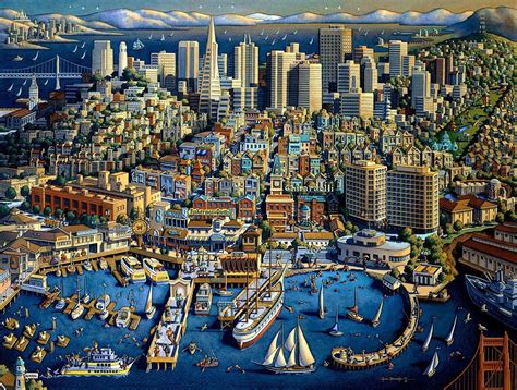 Artistic Cityscape Of Modern San Francisco By Eric Dowdle X Post R