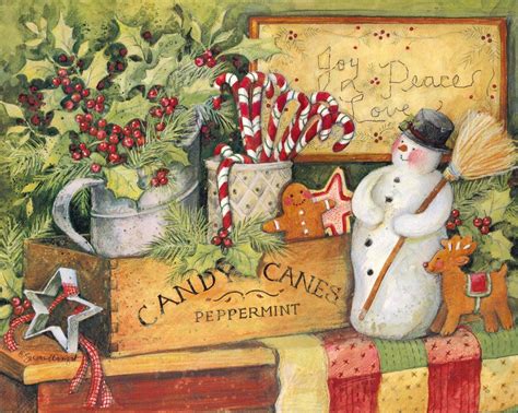 001 Susan Winget Candy Canes Christmas Illustration Lang Christmas