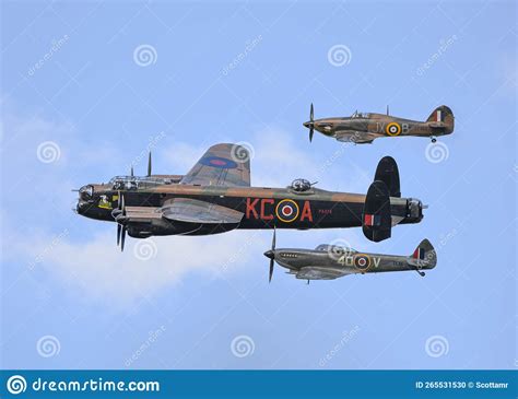 Battle Of Britain Memorial Flight Lancaster Spitfire And Hurricane