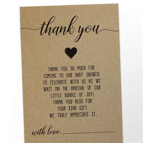 Baby Shower Thank You Note Cards Tk Etsy Baby Shower Thank You Baby Shower Messages Baby