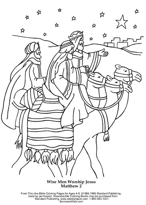 Wise Men Coloring Pages For Kids