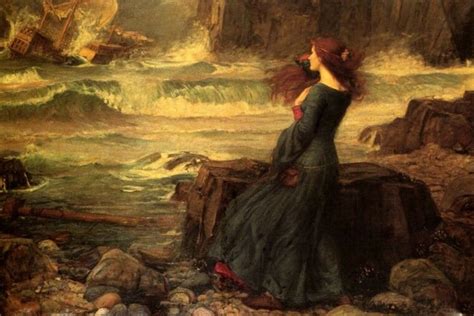 Miranda The Tempest Shipwreck Ocean Sea 1916 Painting By J W Etsy