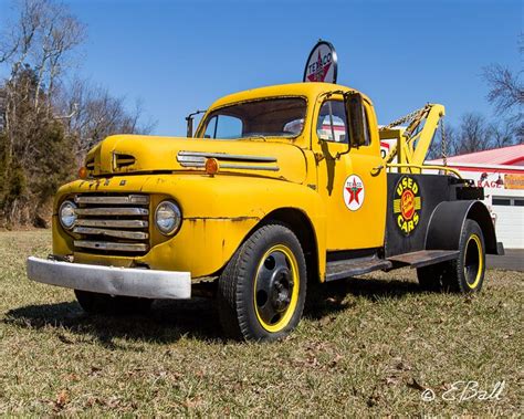 Classic Ford Texaco Tow Truck Oil Art Photo Print Americana Etsy