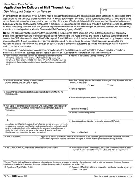 Usps Form 1583 Fillable Fill Out And Sign Online Dochub