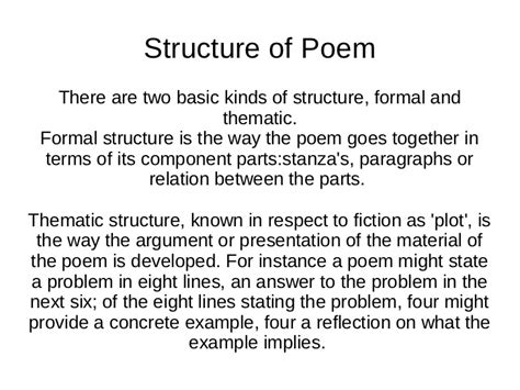 Structure Poems