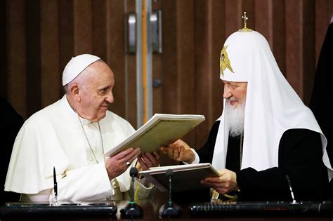 Katholikenorthodoxie Moskauer Patriarchat Für Treffen Kyrill Und