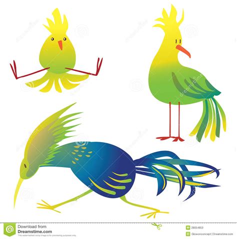 Colorful Birds Cartoon Illustration Stock Illustration Illustration