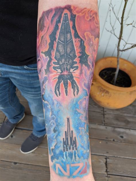 Finally Finished My Me Themed Tattoo Show Me Your Amazing Mass Effect