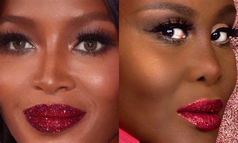 Naomi Campbell Vma S Inspired Look Pat Mcgrath Glitter Lips Fumi Des Glitter Lips Face