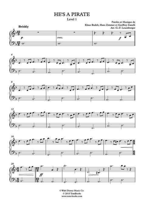 How to play the theme to pirates of the caribbean? Piano Sheet Music Pirates of the Caribbean (Easy ...