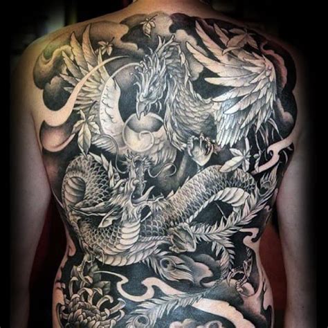 50 japanese phoenix tattoo designs for men mythical ink ideas